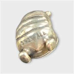 PANDORA S925ALE STERLING SILVER 14K GOLD QUEEN BEE CHARM CROWN ACCENT